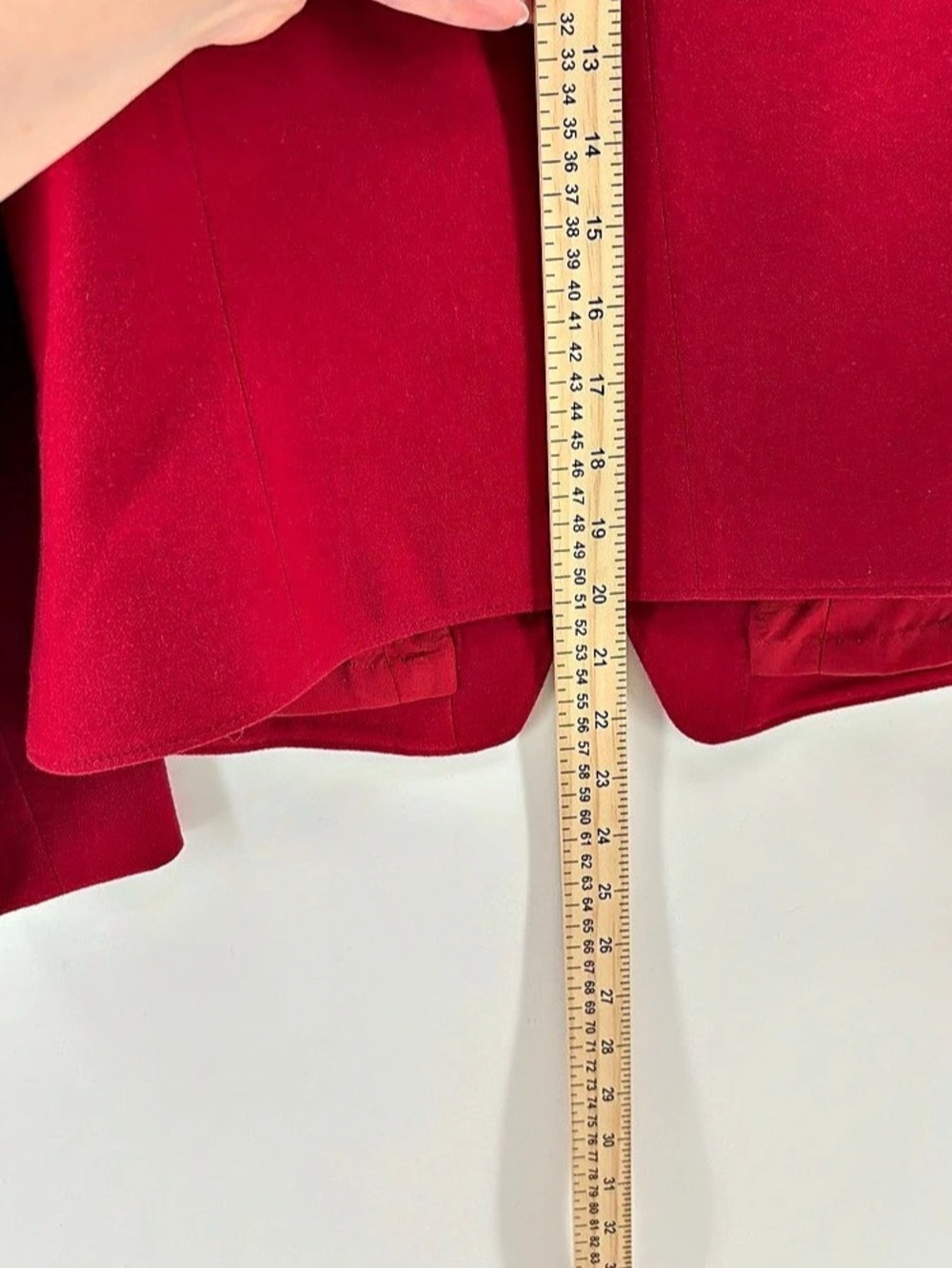 Vintage Pendleton Red Virgin Wool Collarless Blazer Jacket Size 8 - Picture 11 of 11